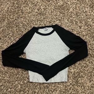 Grey and black tight long sleeve